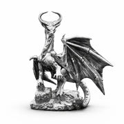 Horned Dragon hand-poured 999+ silver statue by Gold Spartan