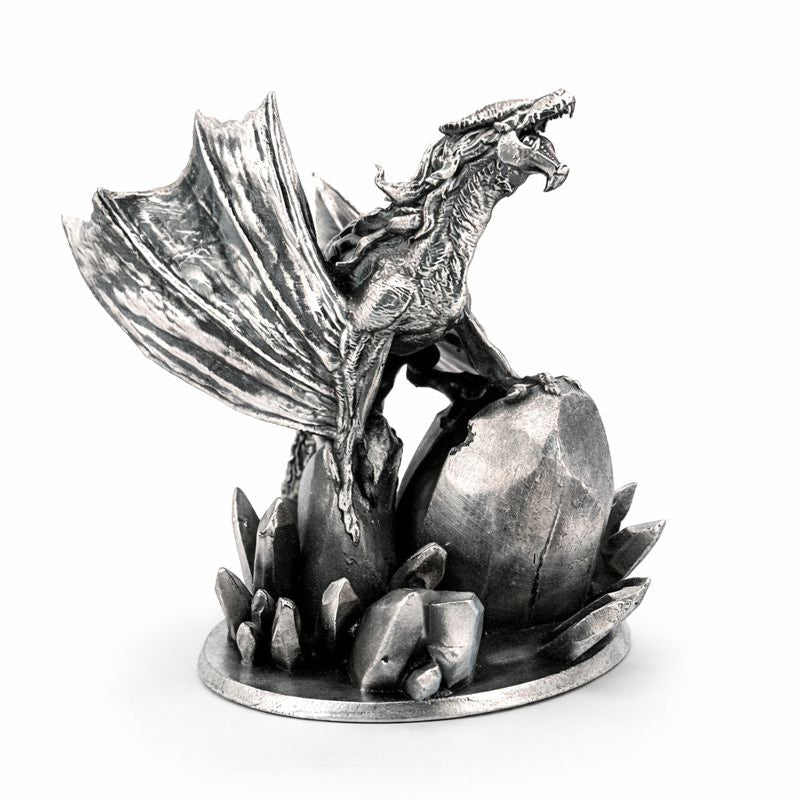 Crystal Dragon hand-poured 999+ silver statue by Gold Spartan