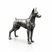 Doberman hand-poured 999+ silver statue by Gold Spartan