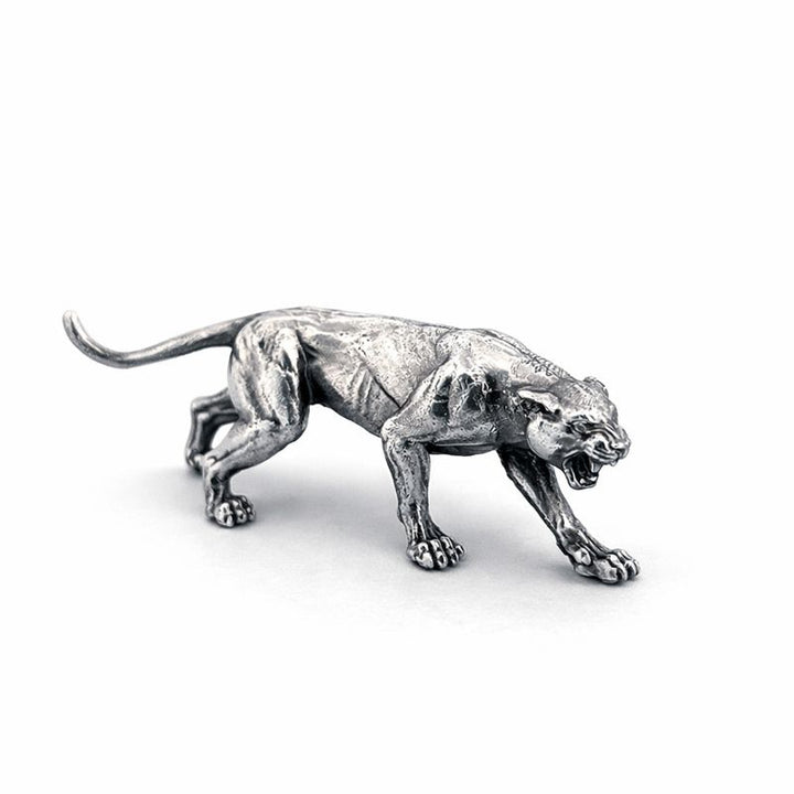 Cougar hand-poured 999+ silver statue by Gold Spartan