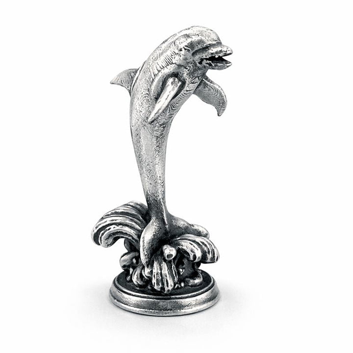 Dolphin hand-poured 999+ silver statue by Gold Spartan