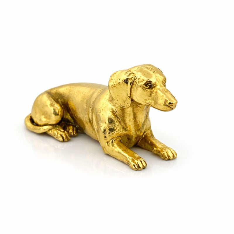 Dachshund hand-poured 999+ silver statue by Gold Spartan