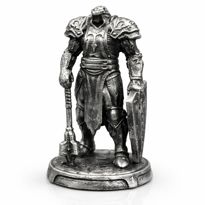 Cleric hand-poured 999+ silver statue by Gold Spartan
