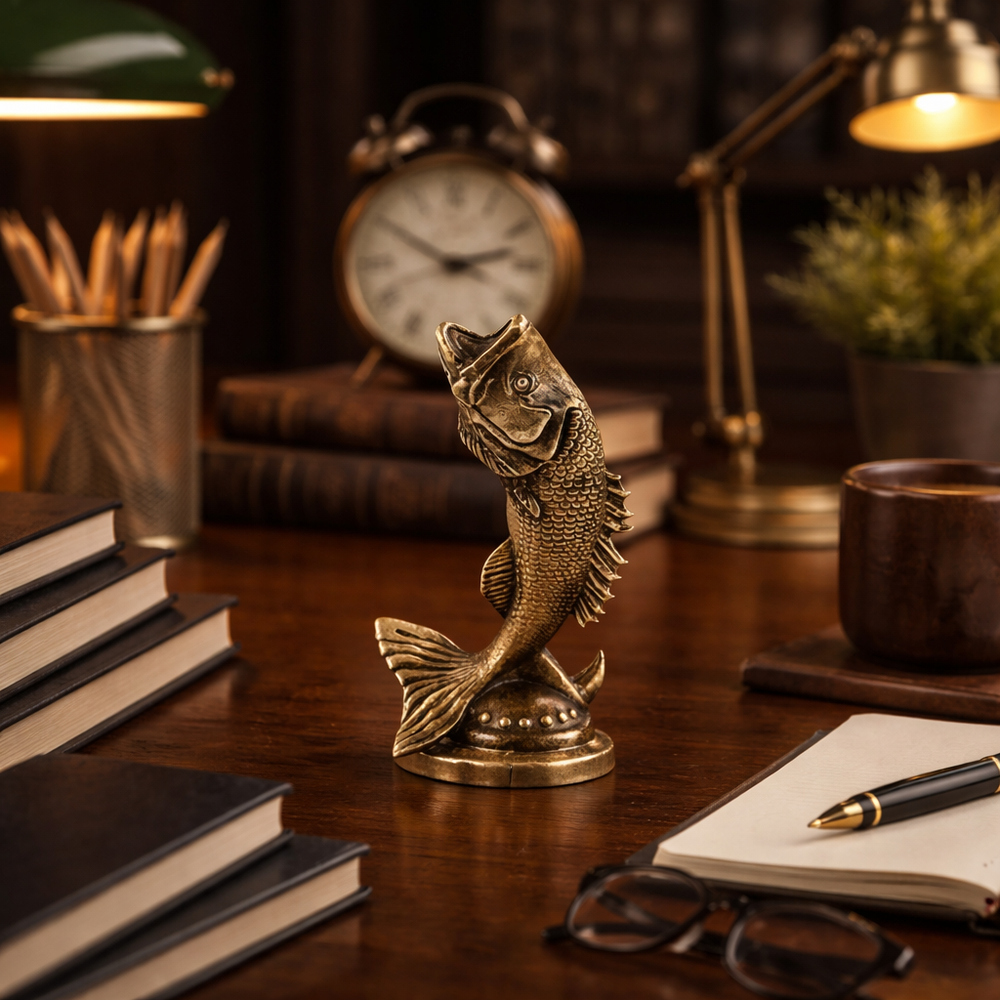 Bass hand-poured 999+ silver statue by Gold Spartan