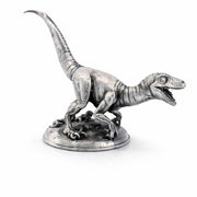 Velociraptor hand-poured 999+ silver statue by Gold Spartan