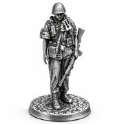 Soldier - Marching hand-poured 999+ silver statue by Gold Spartan