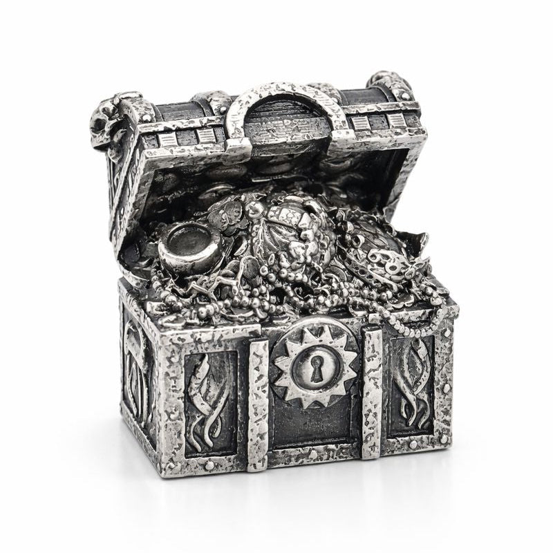 Treasure Chest hand-poured 999+ silver statue by Gold Spartan