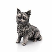 Yorkie hand-poured 999+ silver statue by Gold Spartan