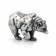 Bear hand-poured 999+ silver statue by Gold Spartan