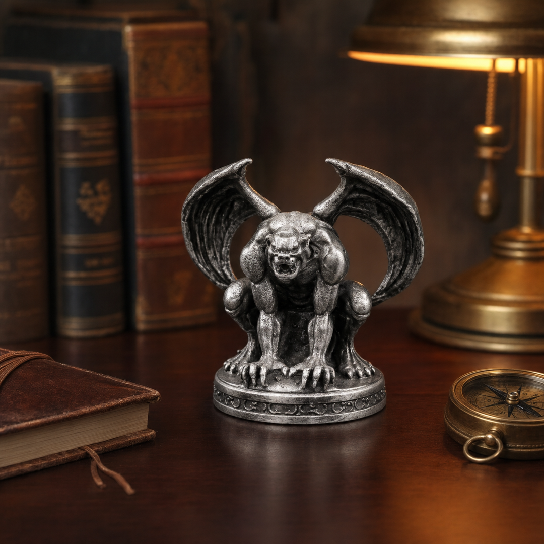 Gargoyle hand-poured 999+ silver statue by Gold Spartan