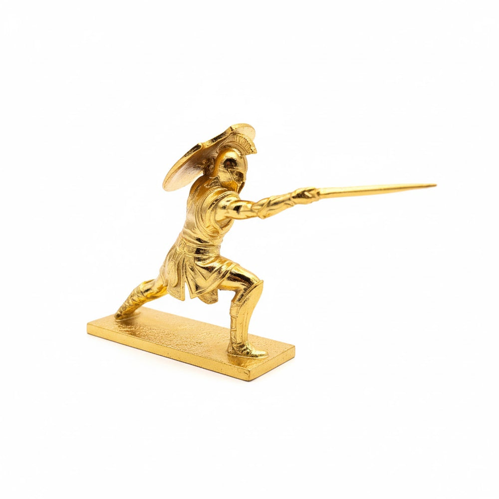 Achilles hand-poured 999+ silver statue by Gold Spartan