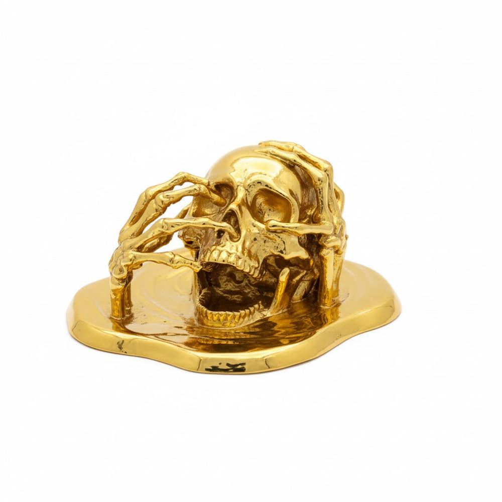 Black Sails Skull hand-poured 999+ silver statue by Gold Spartan
