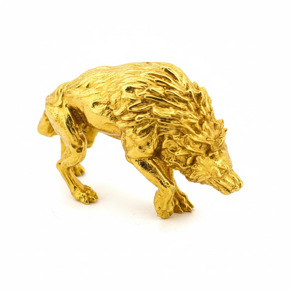 Dire Wolf hand-poured 999+ silver statue by Gold Spartan