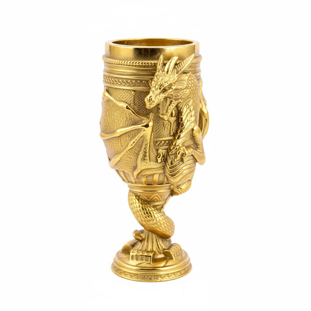 Dragon Chalice hand-poured 999+ silver statue by Gold Spartan