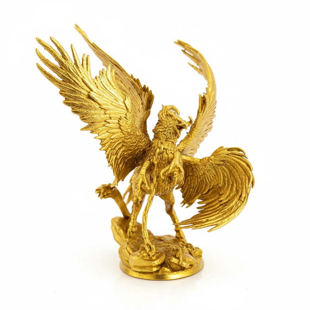 Griffin hand-poured 999+ silver statue by Gold Spartan