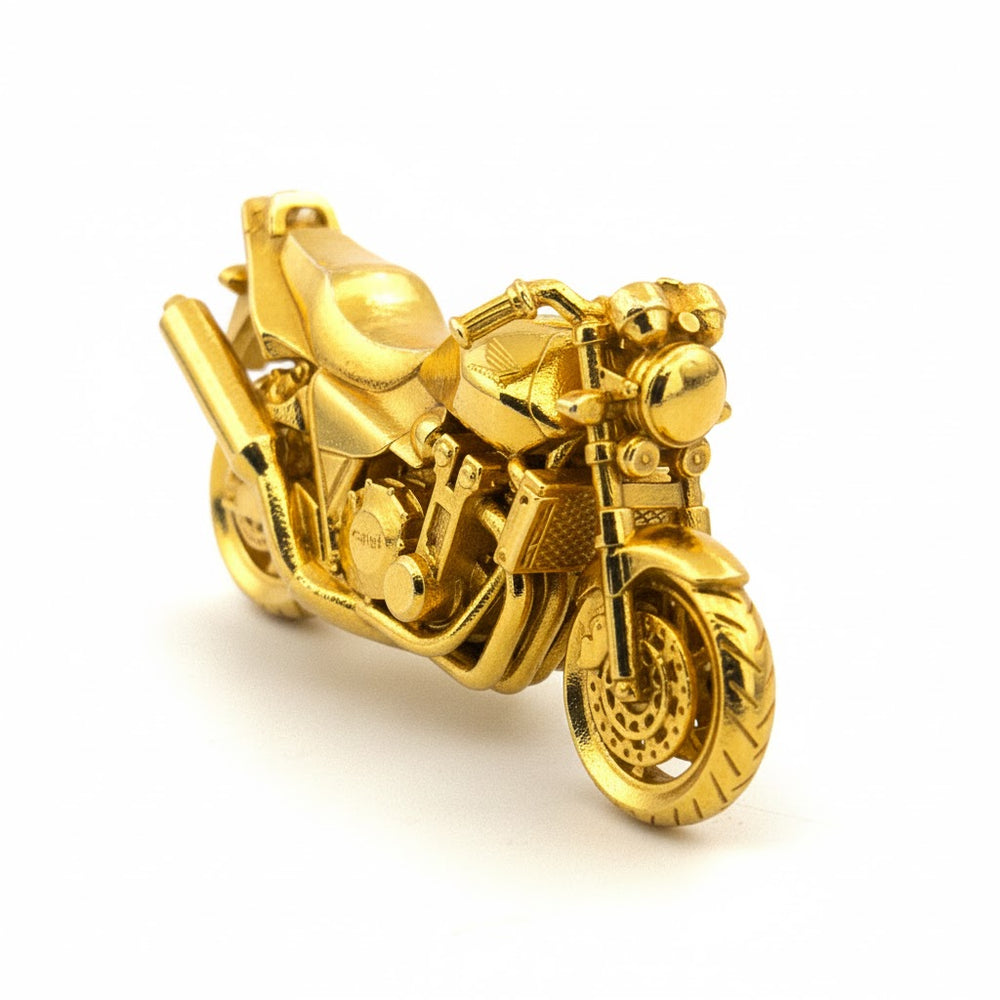 Motorcycle hand-poured 999+ silver statue by Gold Spartan