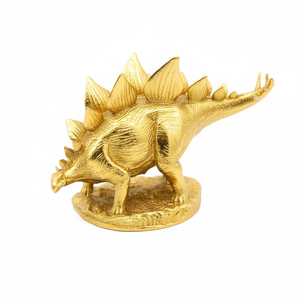 Stegosaurus hand-poured 999+ silver statue by Gold Spartan