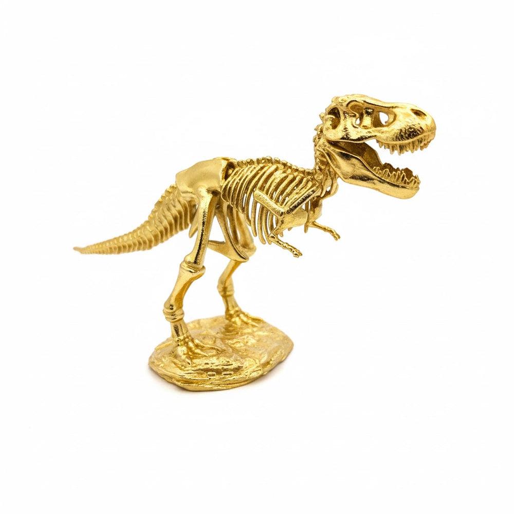 T-Rex Skeleton hand-poured 999+ silver statue by Gold Spartan