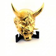 Oni Mask hand-poured 999+ silver statue by Gold Spartan