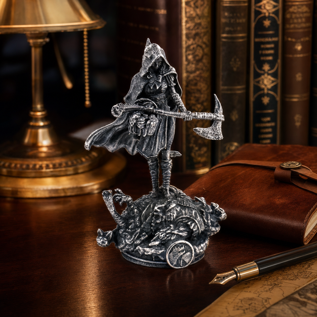 Red Riding Hood hand-poured 999+ silver statue by Gold Spartan