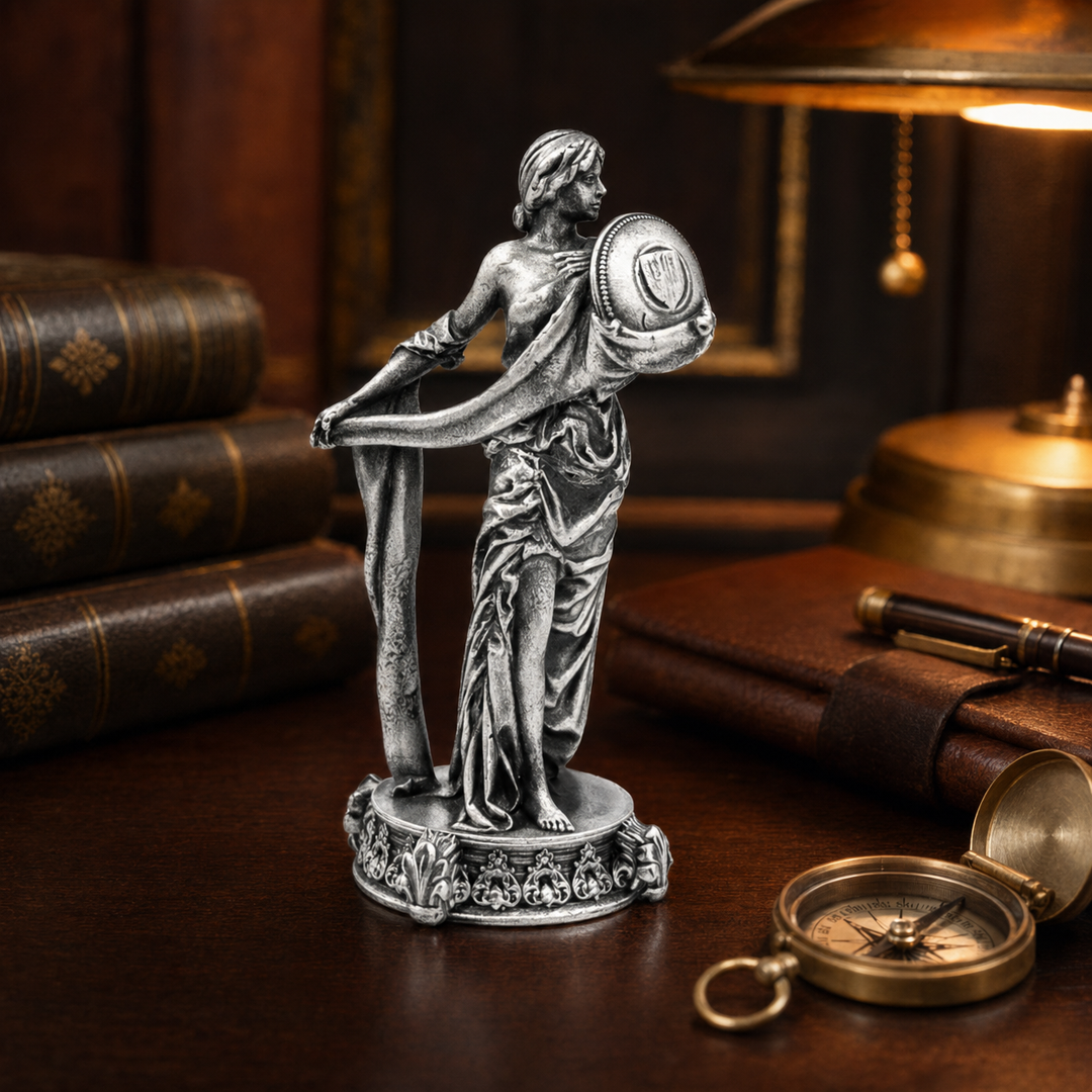 Standing Liberty hand-poured 999+ silver statue by Gold Spartan