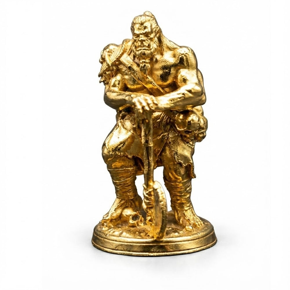 Orc hand-poured 999+ silver statue by Gold Spartan