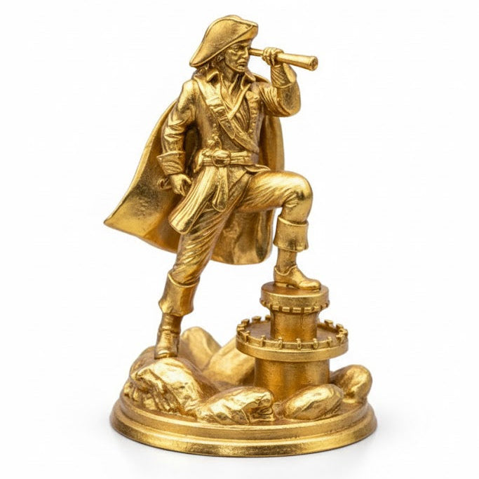 A Pirate's Lookout hand-poured 999+ silver statue by Gold Spartan