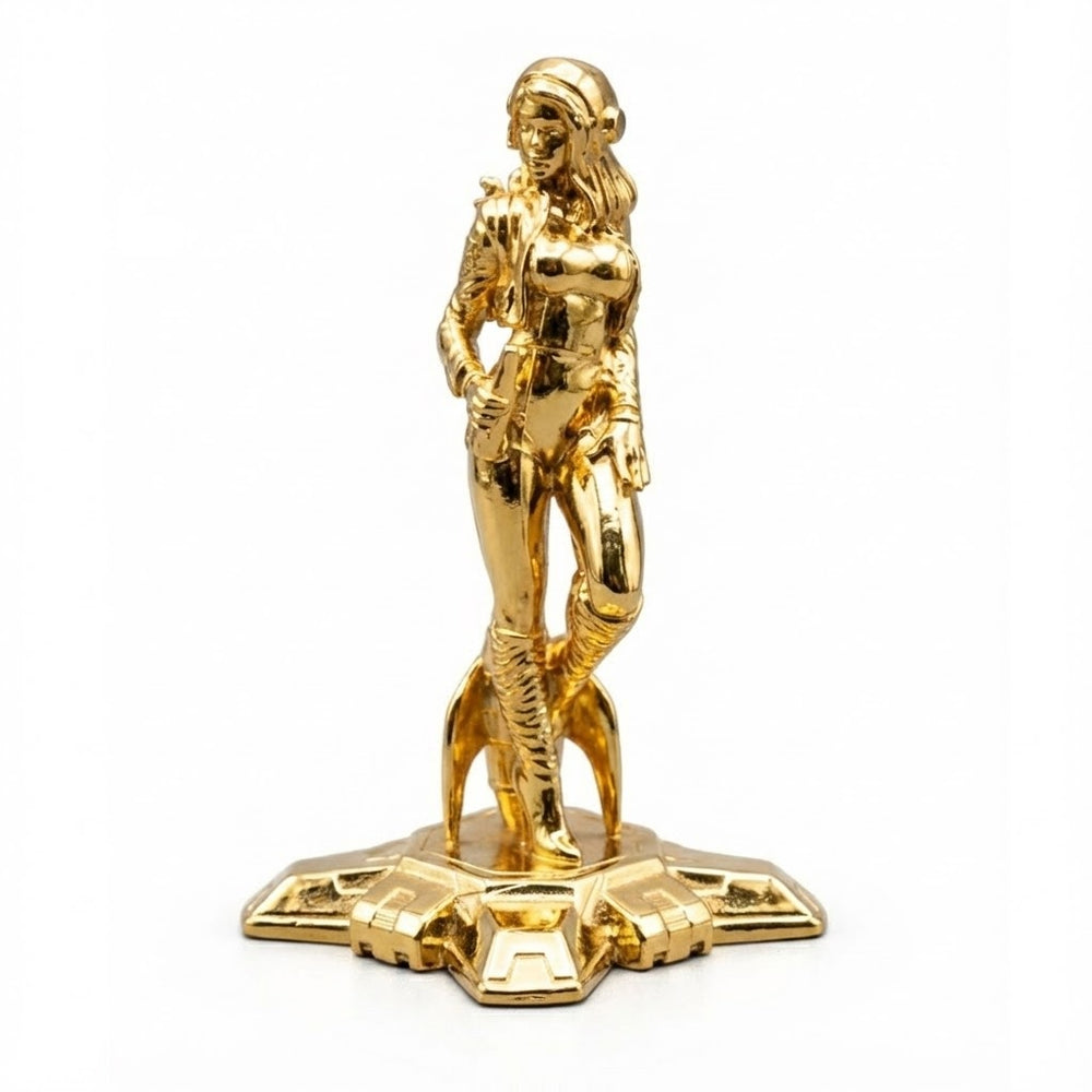 Rocket Girl hand-poured 999+ silver statue by Gold Spartan