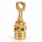 Skull Piston hand-poured 999+ silver statue by Gold Spartan