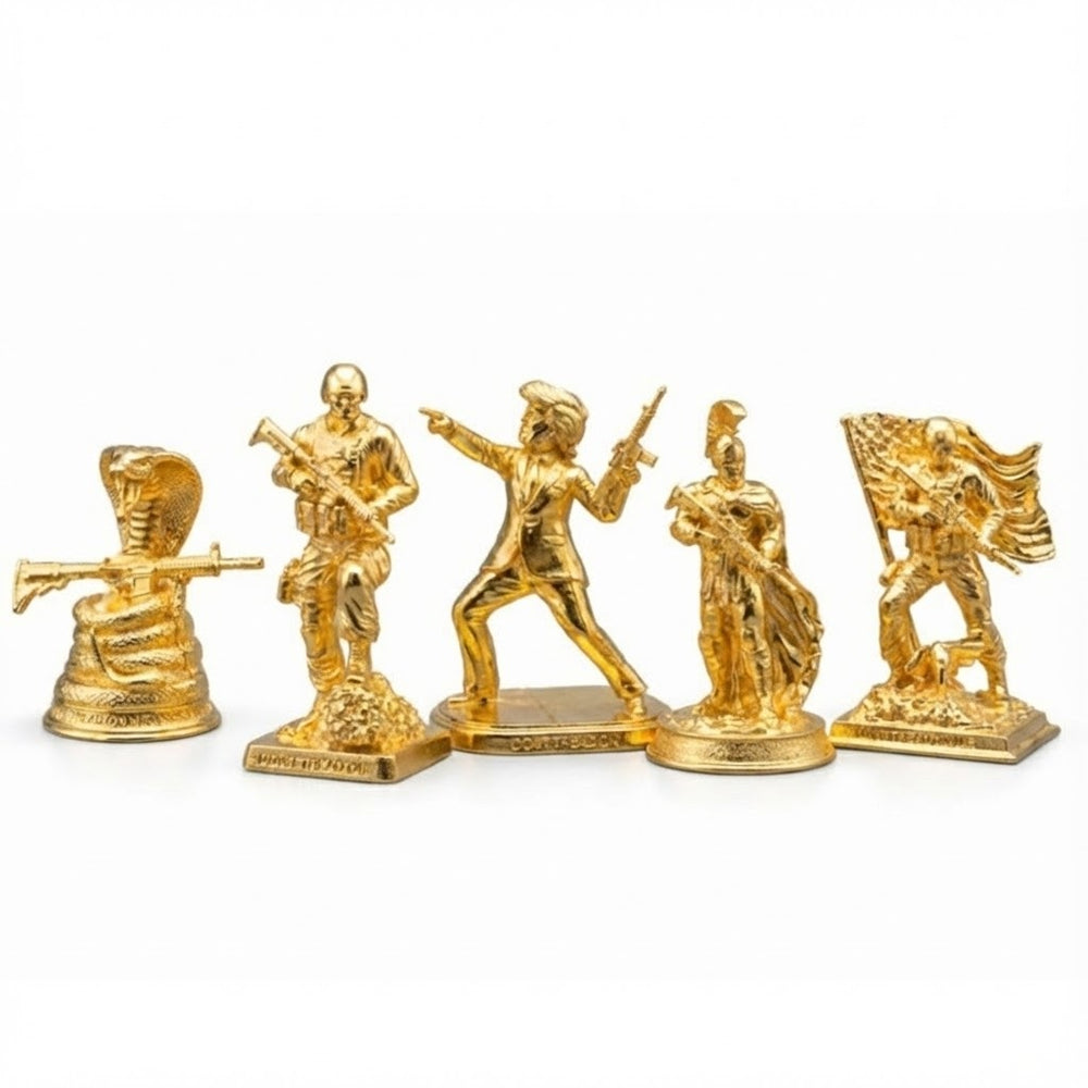 5pc Don't Tread on Me Set hand-poured 999+ silver statue by Gold Spartan