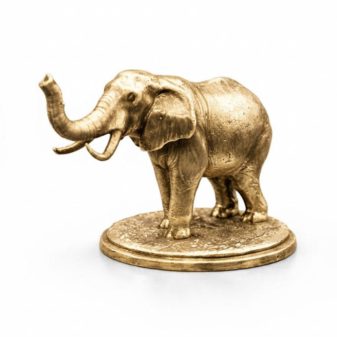 Elephant hand-poured 999+ silver statue by Gold Spartan