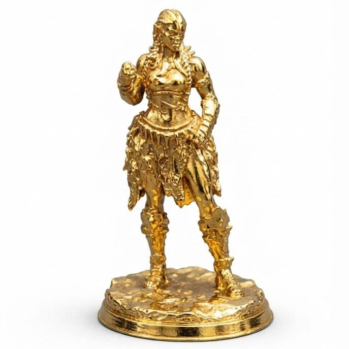 She-Orc hand-poured 999+ silver statue by Gold Spartan