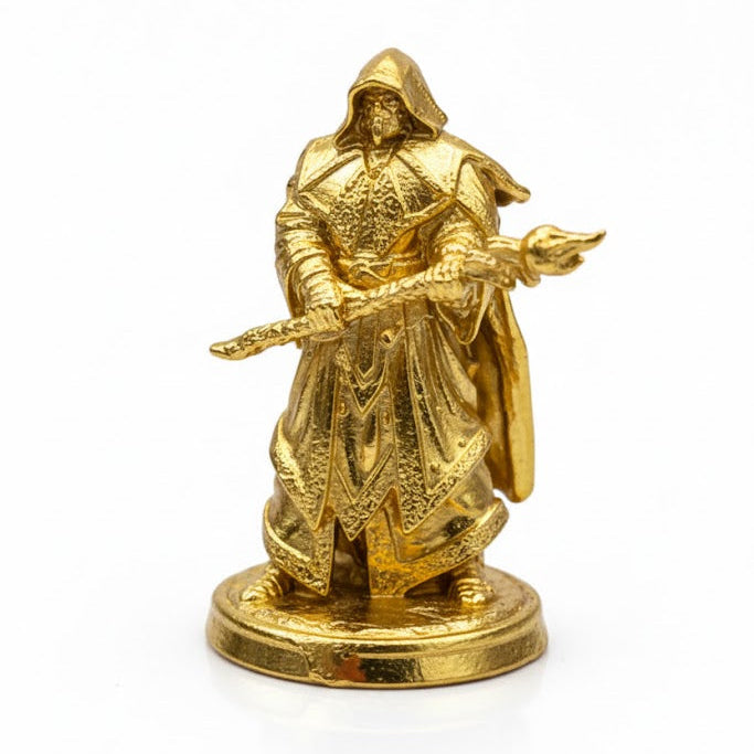 Wizard hand-poured 999+ silver statue by Gold Spartan