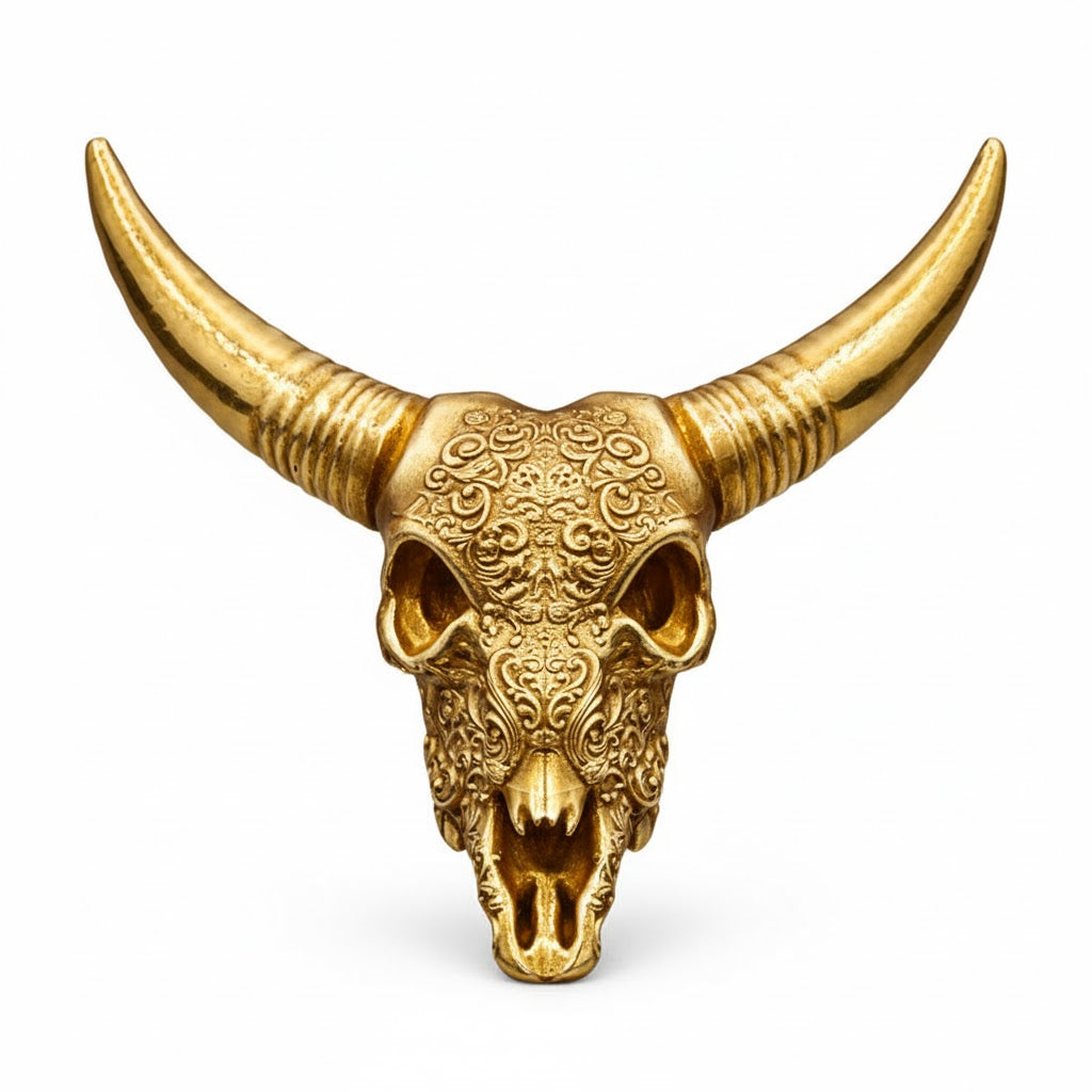 Decorated Longhorn Skull