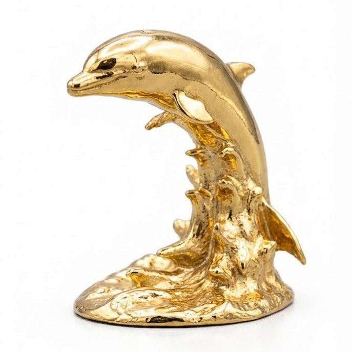 Dolphin V2 hand-poured 999+ silver statue by Gold Spartan