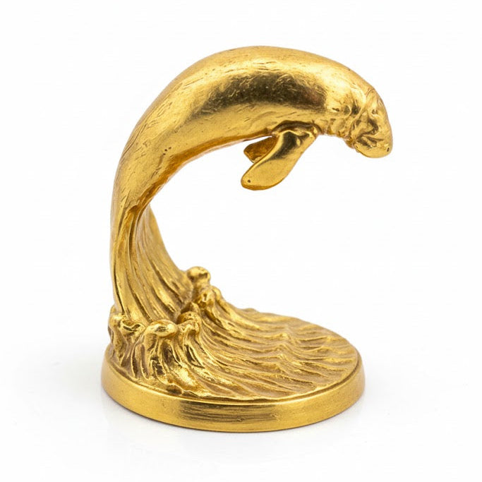 Manatee hand-poured 999+ silver statue by Gold Spartan