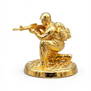 Soldier Rifleman hand-poured 999+ silver statue by Gold Spartan