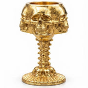 Four Skulls Chalice hand-poured 999+ silver statue by Gold Spartan
