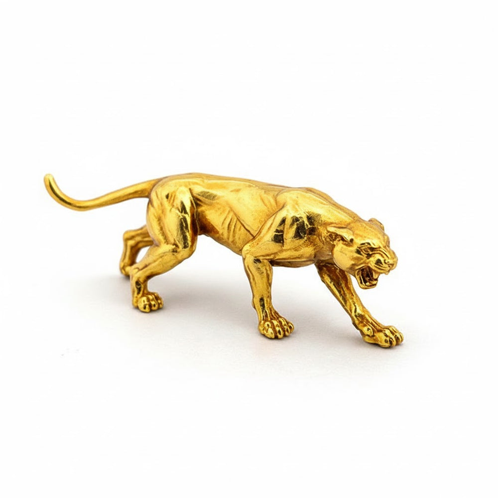 Cougar hand-poured 999+ silver statue by Gold Spartan