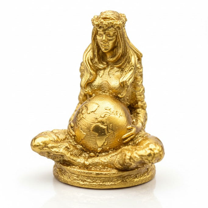 Gaia hand-poured 999+ silver statue by Gold Spartan