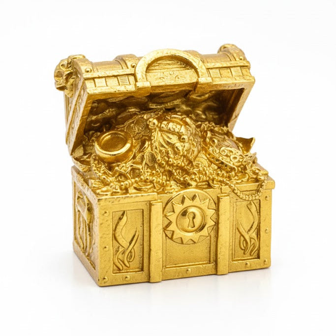 Treasure Chest hand-poured 999+ silver statue by Gold Spartan