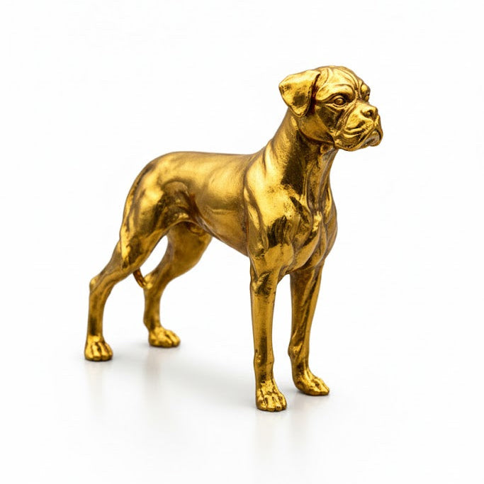 Boxer hand-poured 999+ silver statue by Gold Spartan