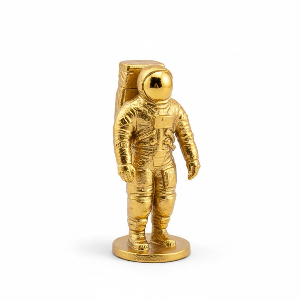 Astronaut hand-poured 999+ silver statue by Gold Spartan