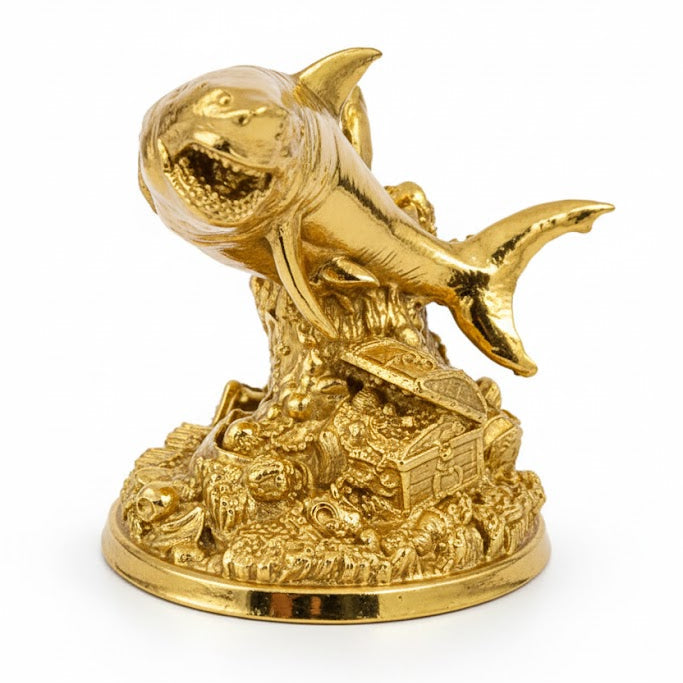 Shark V2 hand-poured 999+ silver statue by Gold Spartan
