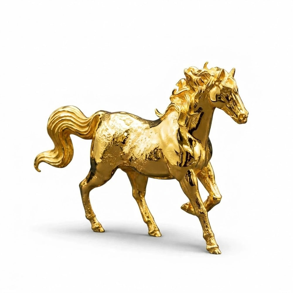 Mustang hand-poured 999+ silver statue by Gold Spartan