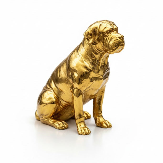 Mastiff hand-poured 999+ silver statue by Gold Spartan