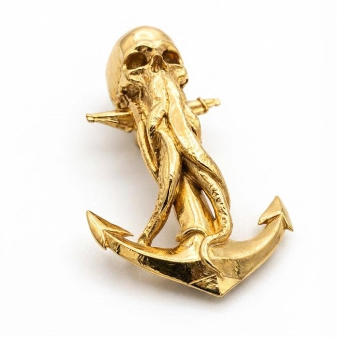 Skull Anchor hand-poured 999+ silver statue by Gold Spartan