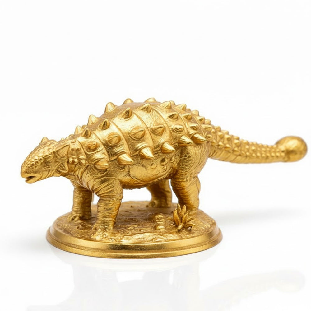 Ankylosaurus hand-poured 999+ silver statue by Gold Spartan