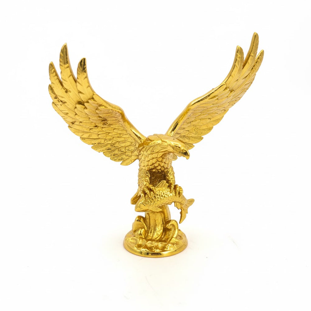 Eagle hand-poured 999+ silver statue by Gold Spartan