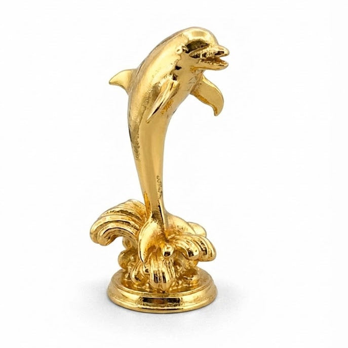 Dolphin hand-poured 999+ silver statue by Gold Spartan
